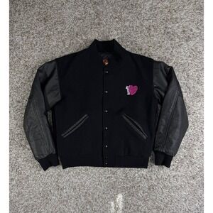 Vintage GAME Sportswear Barbara Fairchild Varsity Jacket Black Small